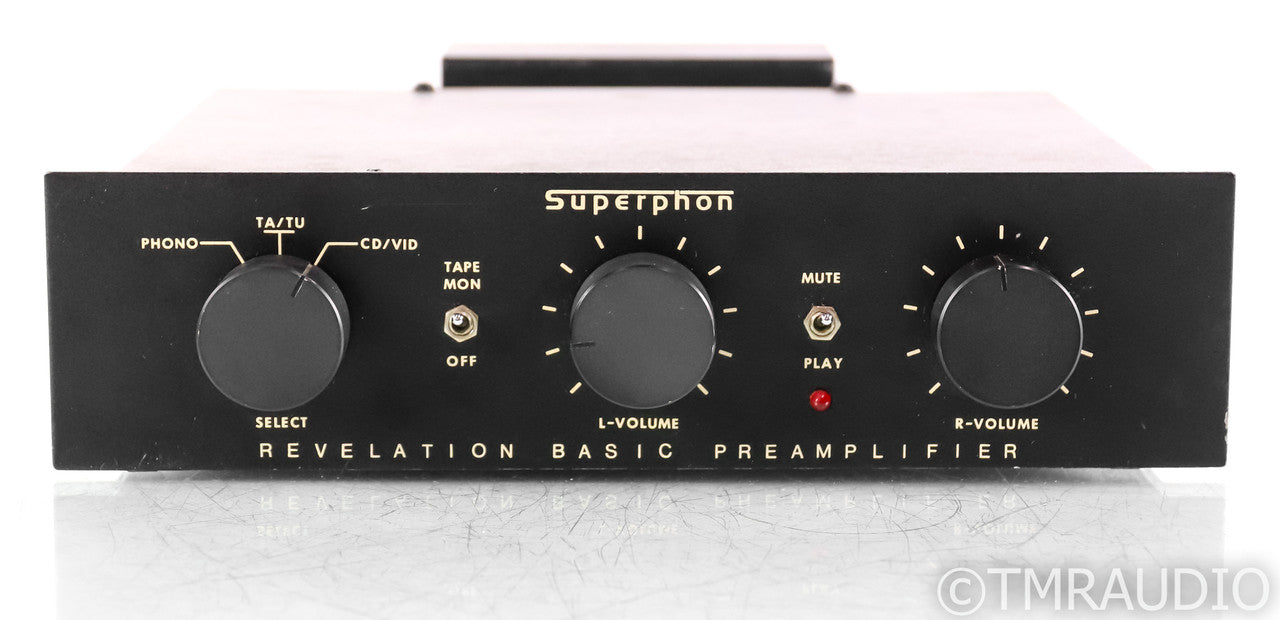 SuperPhon Revelation Basic Vintage Stereo Preamplifier; MM Phono; Black (SOLD2)