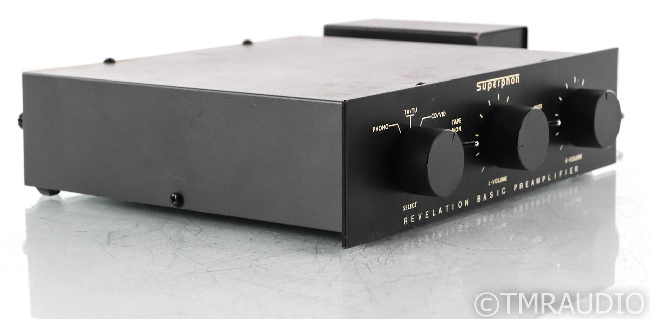 SuperPhon Revelation Basic Vintage Stereo Preamplifier; MM Phono; Black (SOLD2)
