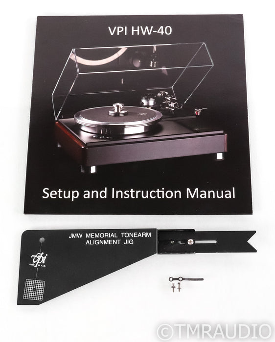 Vpi HW-40 Limited Edition Turntable; Fatboy Anniversary Tonearm (No Cartridge); Fatboy Anniversary Tonearm (No Cartridge)