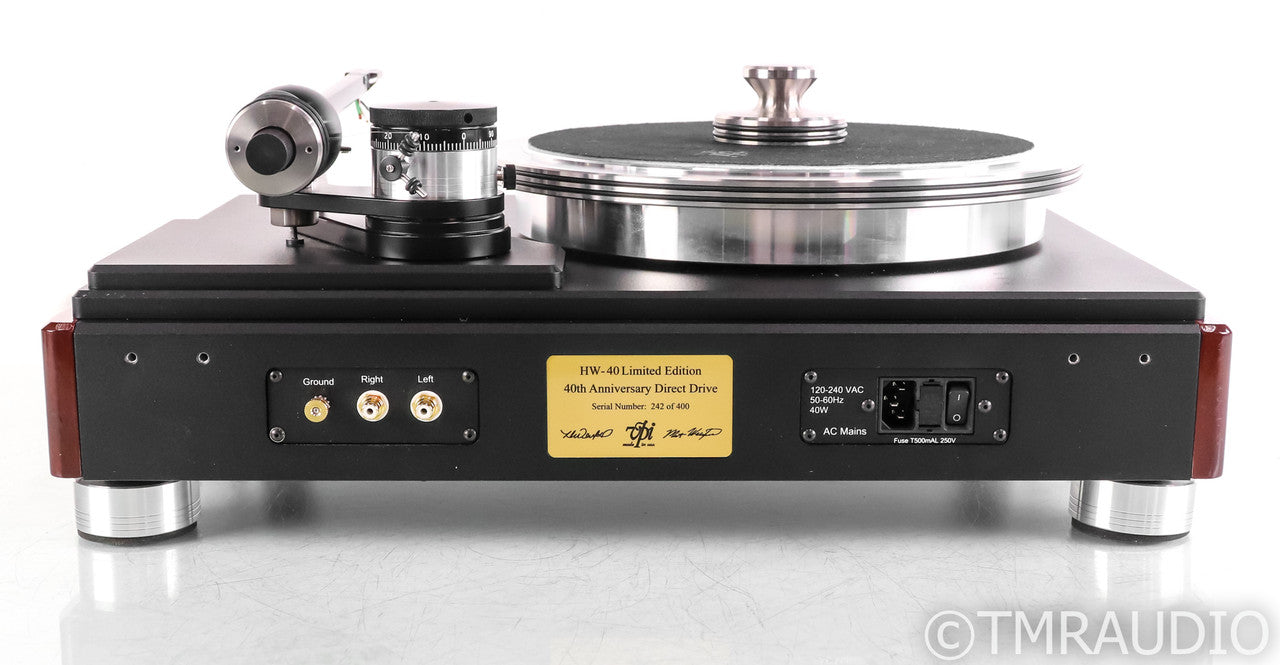 Vpi HW-40 Limited Edition Turntable; Fatboy Anniversary Tonearm (No Cartridge); Fatboy Anniversary Tonearm (No Cartridge)