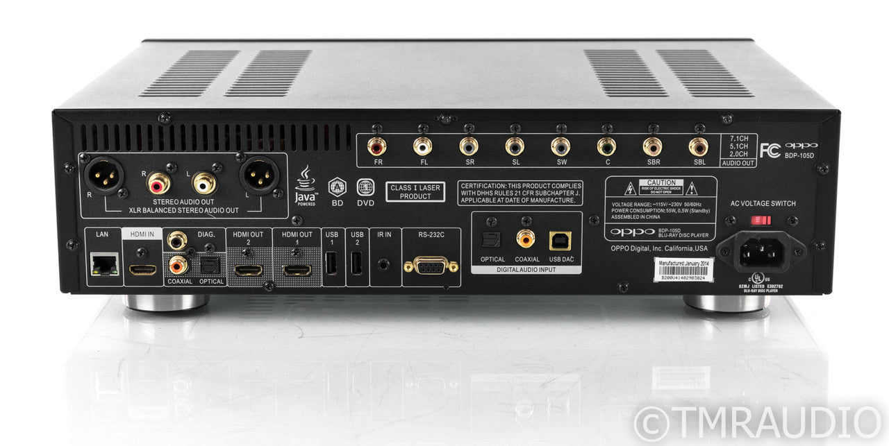 Oppo BDP-105D Universal Blu-Ray Player; Darbee Edition; Remote