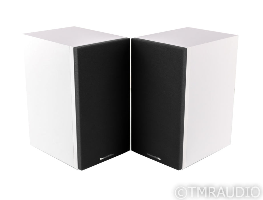 B&W 607 Bookshelf Speakers; White Pair