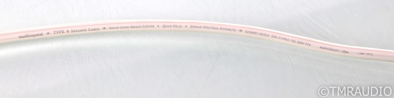 AudioQuest Type 4 Speaker Cables; 8ft Pair