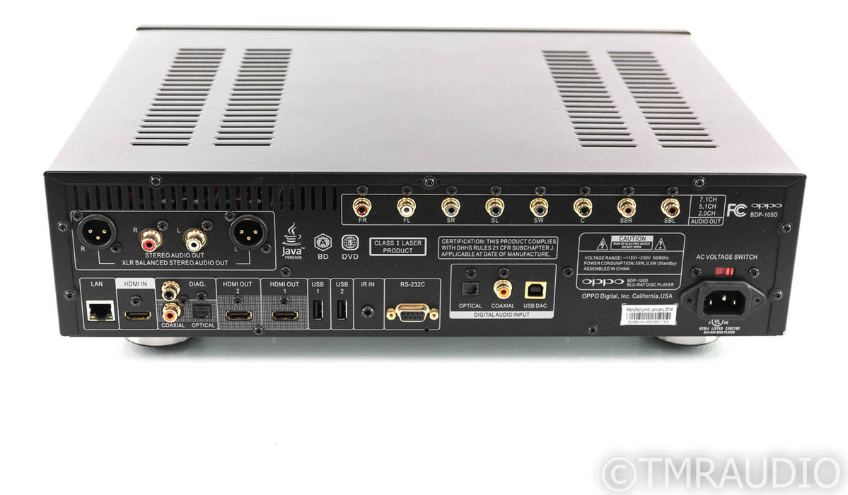 Oppo BDP-105D Universal Blu-Ray Player; BDP105D; Darbee Edition; Remote (1/0)