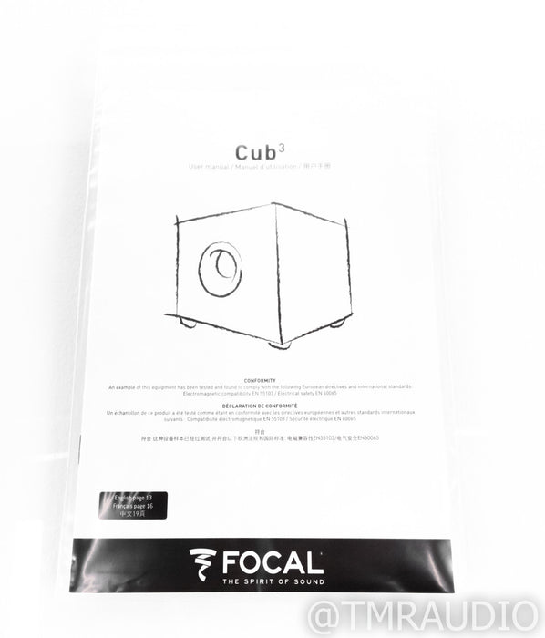 Focal Cub3 8" Powered Subwoofer; Matte Black; Cub 3