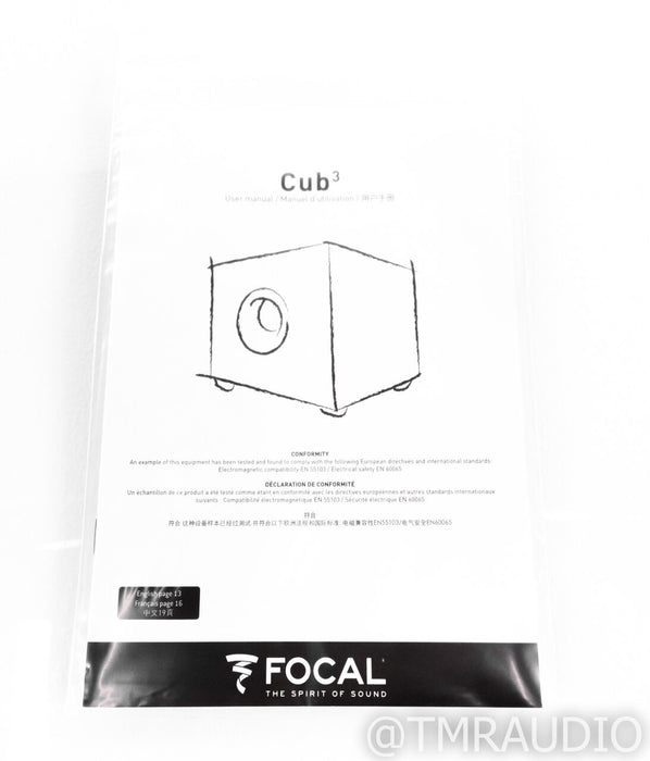 Focal Cub3 8" Powered Subwoofer; Matte Black; Cub 3