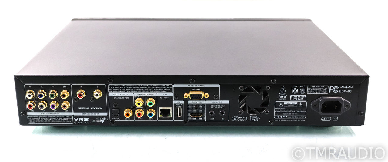 Oppo BDP-83 Special Edition Universal Blu-Ray Player; BDP83SE; Remote