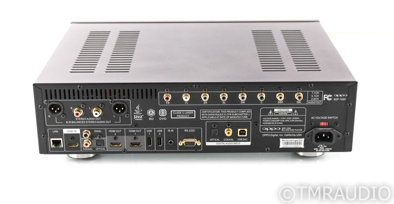 Oppo BDP-105D Universal Blu-Ray Player; BDP105D; Darbee Edition; Remote