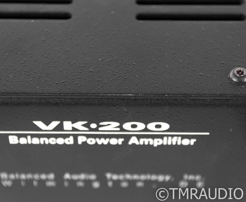 BAT VK-200 Balanced Stereo Power Amplifier; Balanced Audio Technology VK200