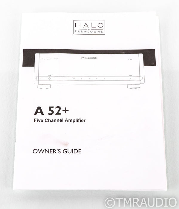 Parasound A 52+ 5 Channel Power Amplifier; A52+; Black