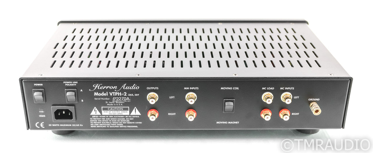 Herron Audio VTPH-2A MM / MC Tube Phono Preamplifier; VTPH2A; 2AX 3AT; Black