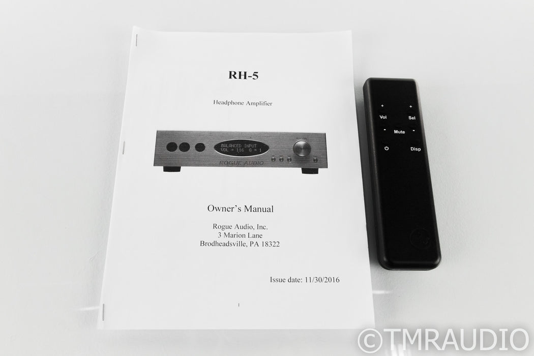 Rogue Audio RH-5 Tube Headphone Amplifier; RH5; New Tubes