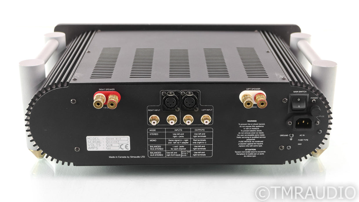 SimAudio Moon W-3 Stereo Power Amplifier; W3; Black