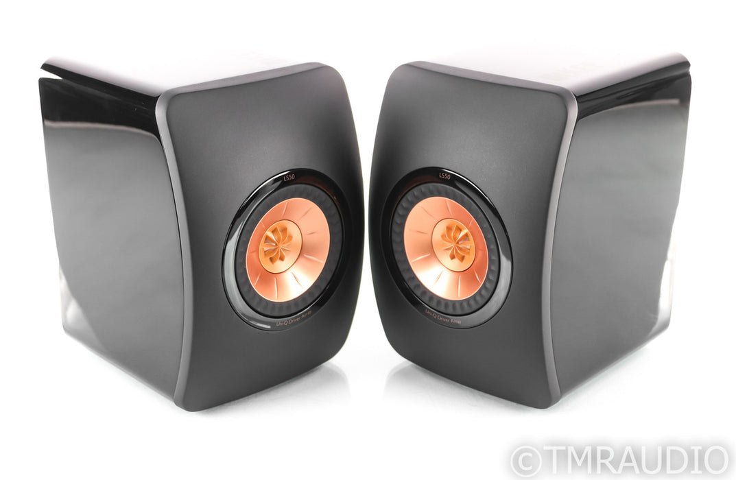 KEF LS50 Bookshelf Speakers; Black Pair; LS-50 (1/3)