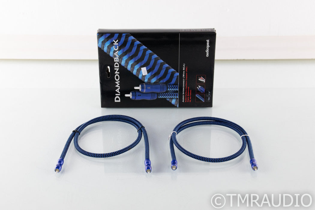 AudioQuest Diamondback RCA Cables; 1m Pair Interconnects