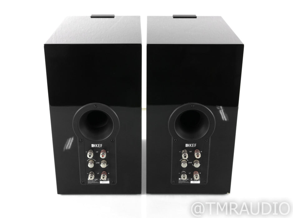 KEF R300 Bookshelf Speakers; Black Pair; R-300