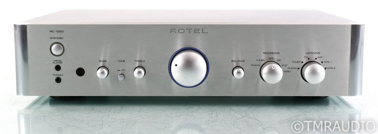 Rotel RC-1550 Stereo Preamplifier; RC-1550; MM Phono; Silver (No Remote)