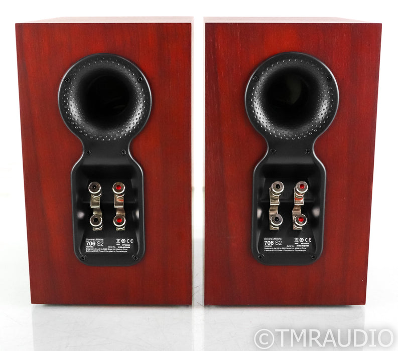 B&W 706 S2 Bookshelf Speakers; Rosenut Pair - Mint