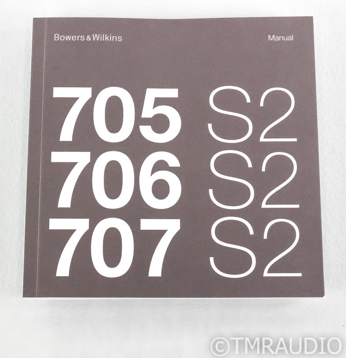 B&W 706 S2 Bookshelf Speakers; Rosenut Pair