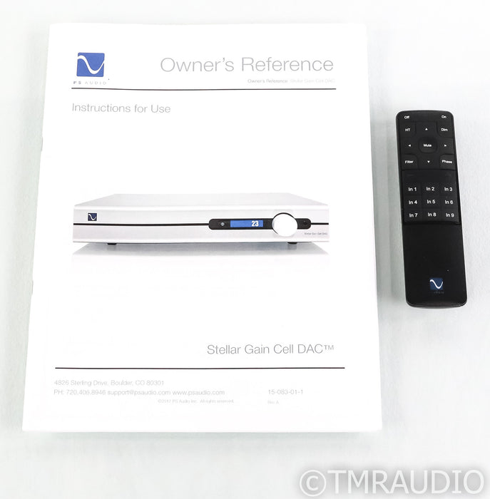 PS Audio Stellar Gain Cell DAC; D/A Converter; Silver; Remote (Used)