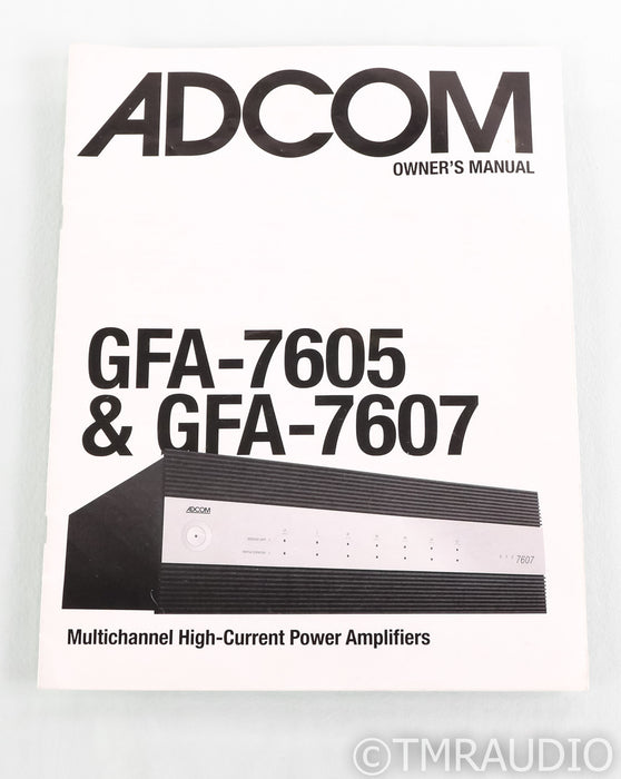 Adcom GFA 7607 7 Channel Power Amplifier; GFA-7607; Black