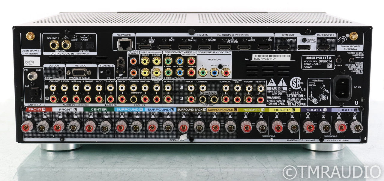 Marantz SR 6014 9.2 Channel Home Theater Receiver; SR-6014; MM Phono; Remote