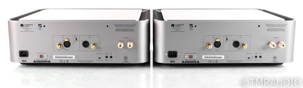 Cambridge Audio Edge M Mono Power Amplifiers; Silver Pair