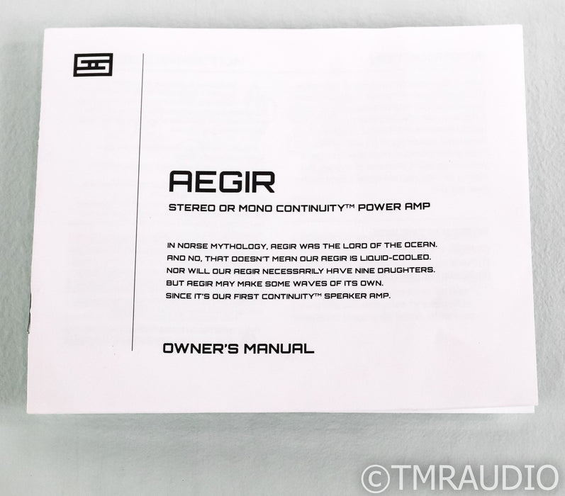 Schiit Aegir Stereo Power Amplifier; Black