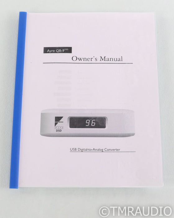 Ayre QB-9 DSD Twenty USB DAC; QB9; D/A Converter
