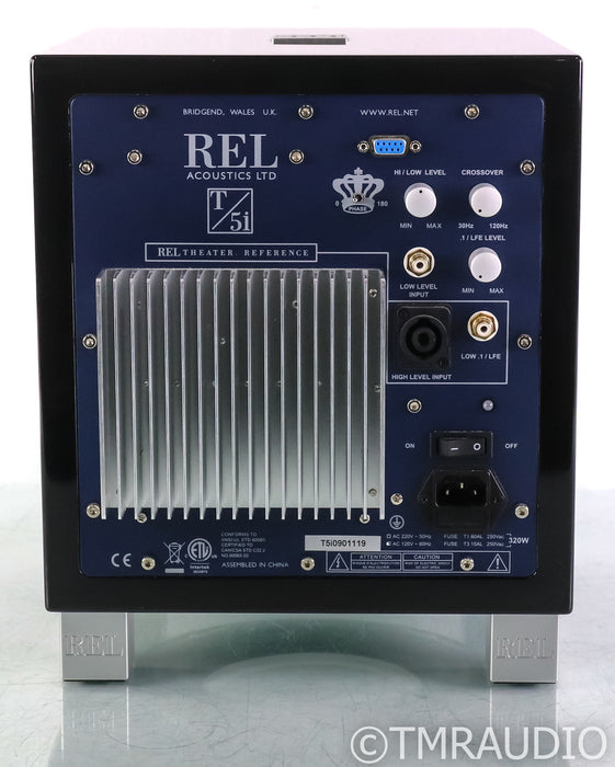 REL T/5i 8" Powered Subwoofer; Gloss Black; T5i
