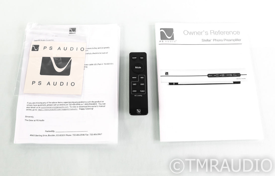 PS Audio Stellar MM / MC Phono Preamplifier; Black; Remote (Used)
