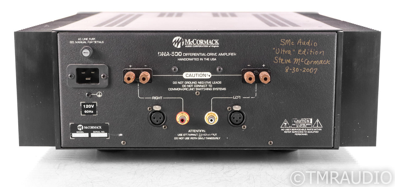 McCormack DNA-500 Stereo Power Amplifier; DNA500; "Ultra" Edition