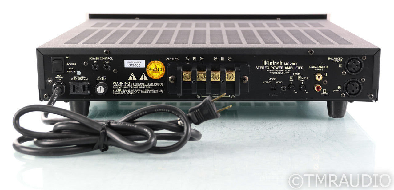 McIntosh MC7100 Stereo Power Amplifier; MC-7100