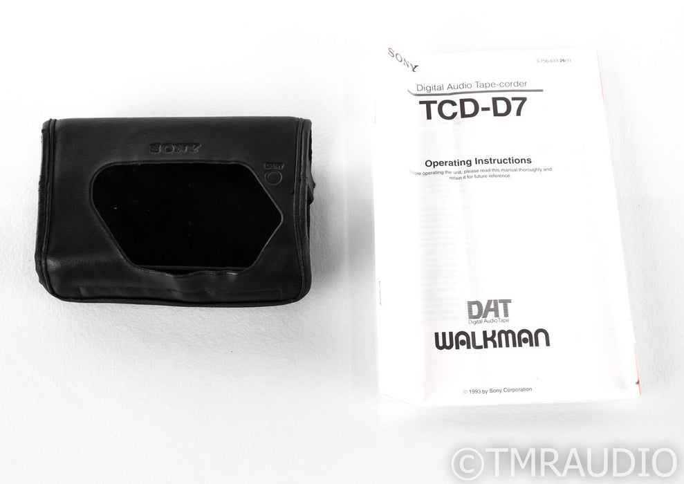 Sony Walkman TCD-D7 Portable DAT Cassette Player; AS-IS (Functional Error)