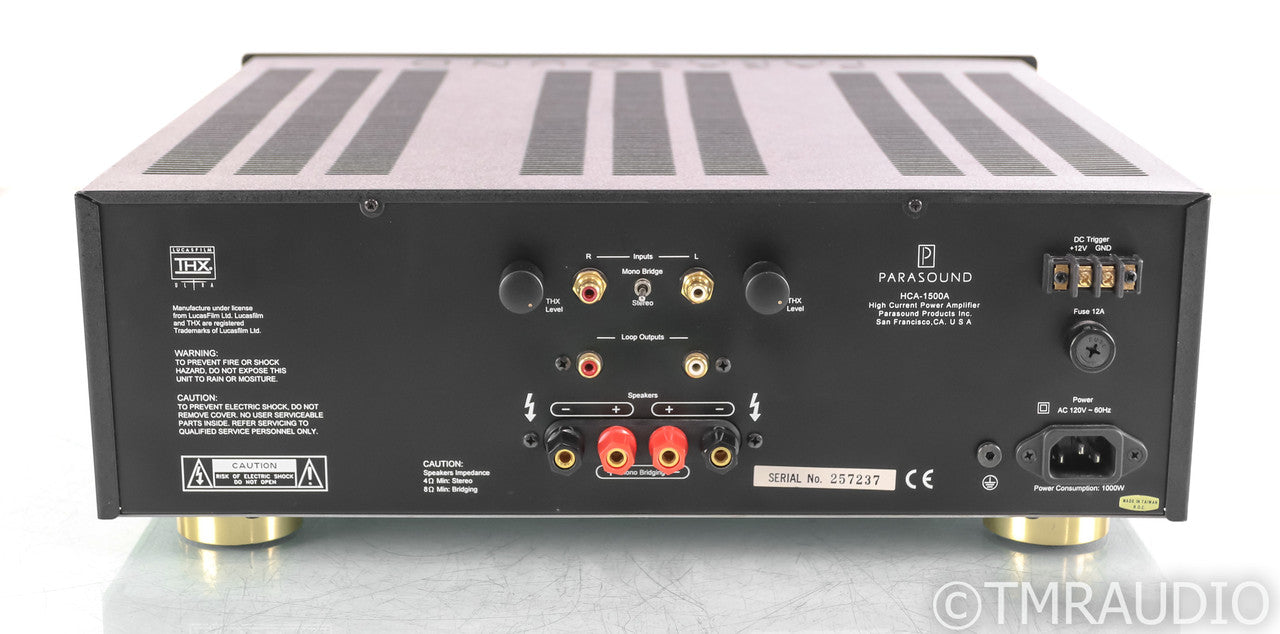 Parasound HCA-1500A Stereo Power Amplifier; HCA1500A; Black