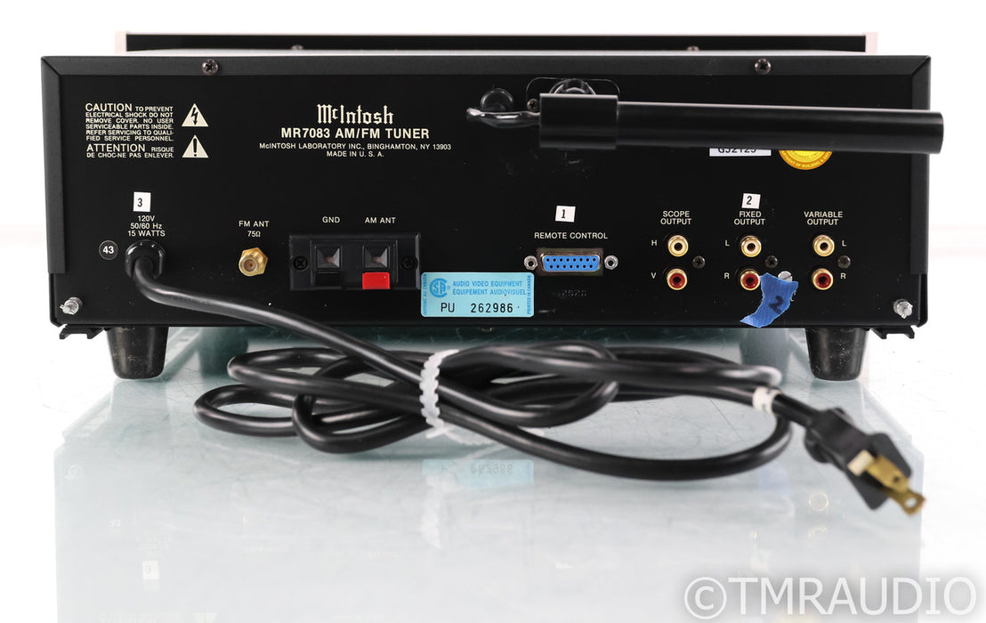 McIntosh MR7083 Vintage Digital AM / FM Tuner; MR-7083; Less than 100 Hours