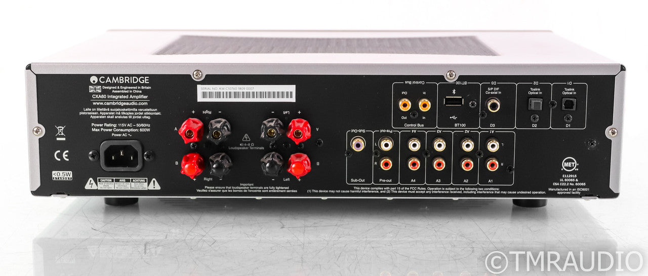 Cambridge Audio CX A60 Stereo Integrated Amplifier; CX-A60; Silver; Remote