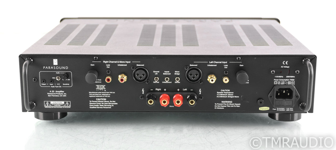 Parasound Halo A 23 Stereo Power Amplifier; Black; A-23
