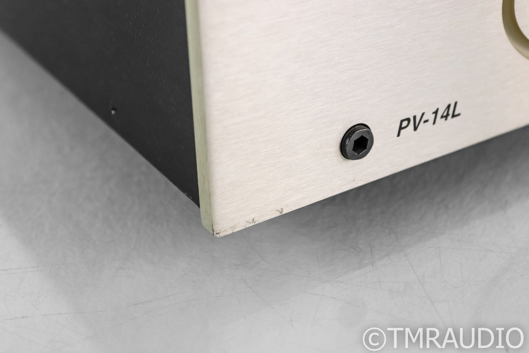 Conrad Johnson PV-14L S2 Stereo Tube Hybrid Preamplifier; PV14 MKII; Silver; Remote