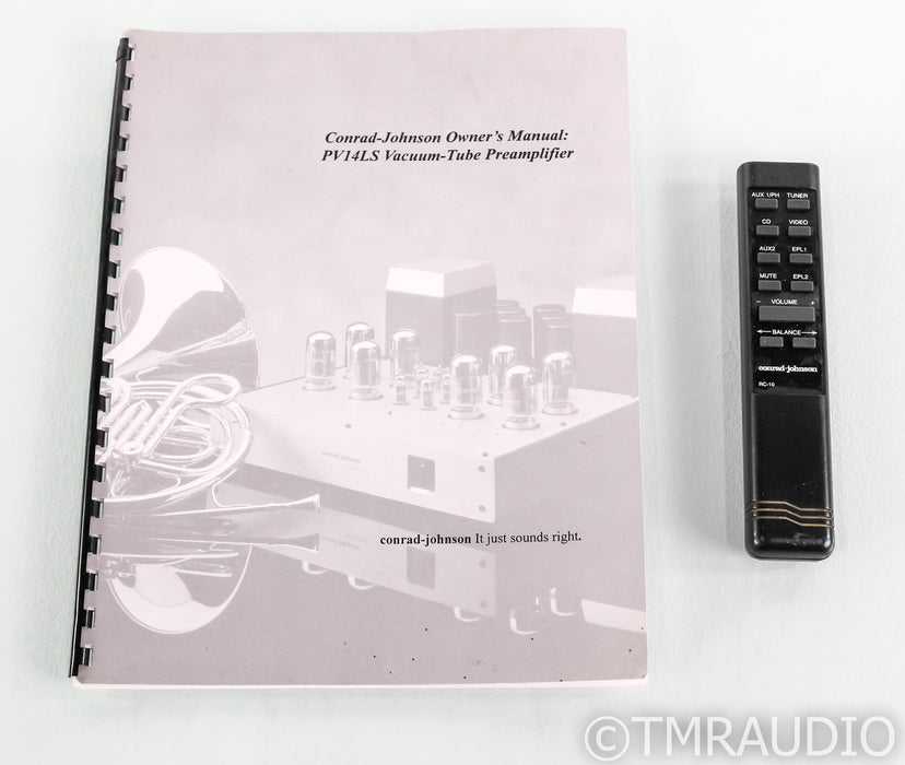 Conrad Johnson PV-14L S2 Stereo Tube Hybrid Preamplifier; PV14 MKII; Silver; Remote