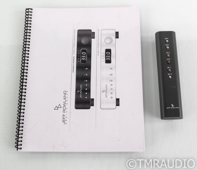 Jeff Rowland Capri Stereo Preamplifier; Remote