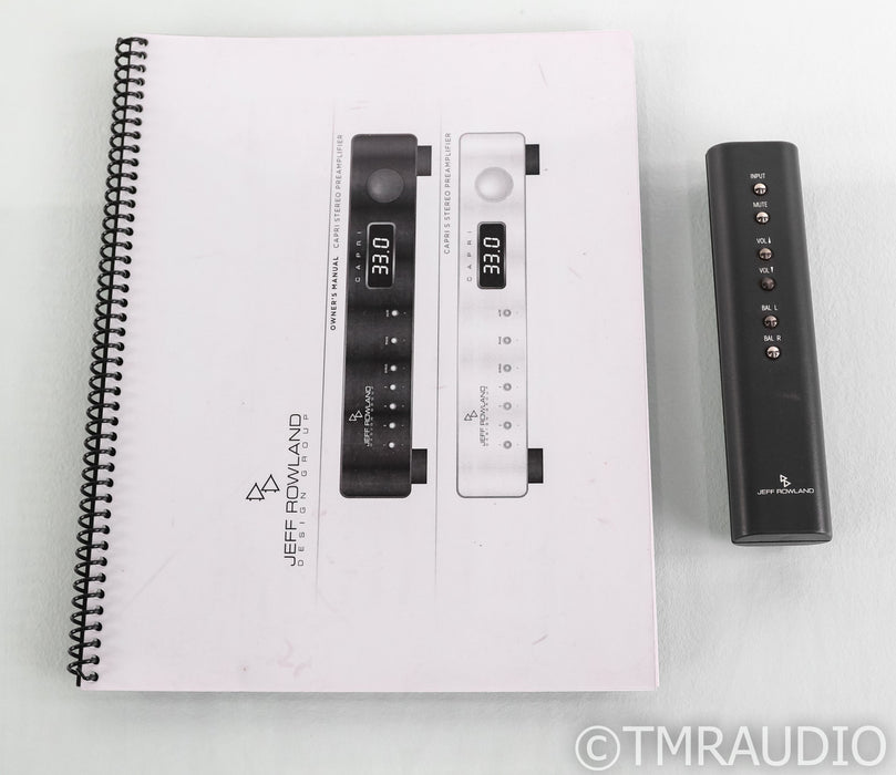 Jeff Rowland Capri S Stereo Preamplifier; Remote