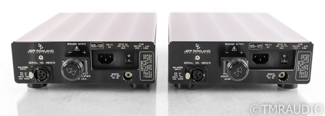 Jeff Rowland Model 201 Mono Power Amplifier; Pair