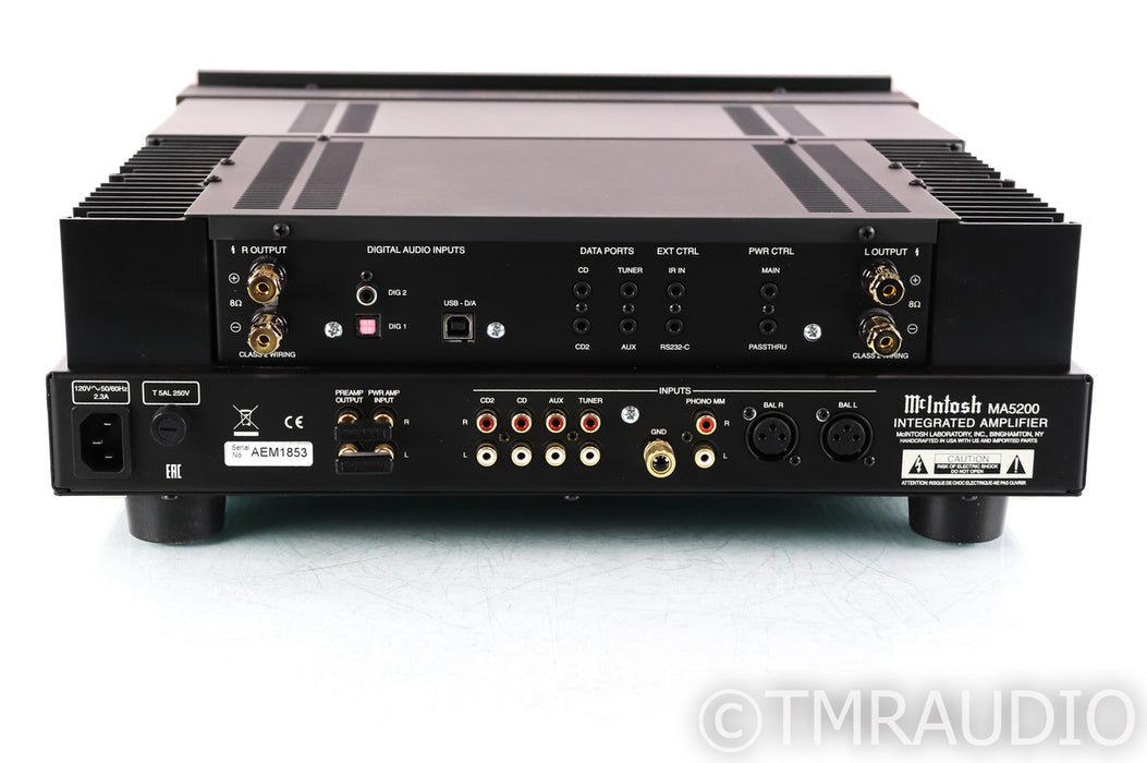 McIntosh MA5200 Stereo Integrated Amplifier; MM Phono; MA-5200; Remote