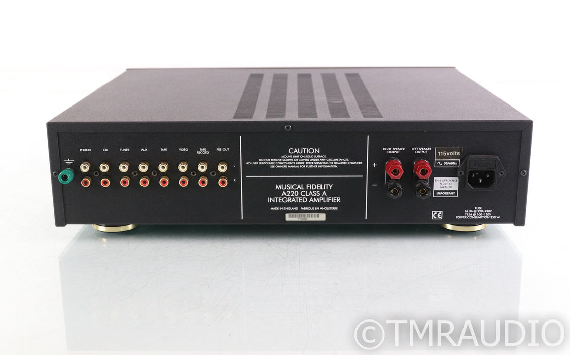 Musical Fidelity A220 Stereo Integrated Amplifier; MM Phono; Black (No Remote)