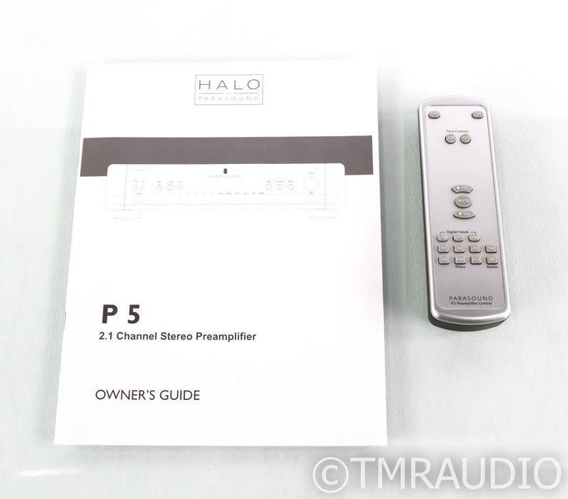 Parasound P5 Stereo Preamplifier; Remote; DAC; MM Phono; Black; P-5