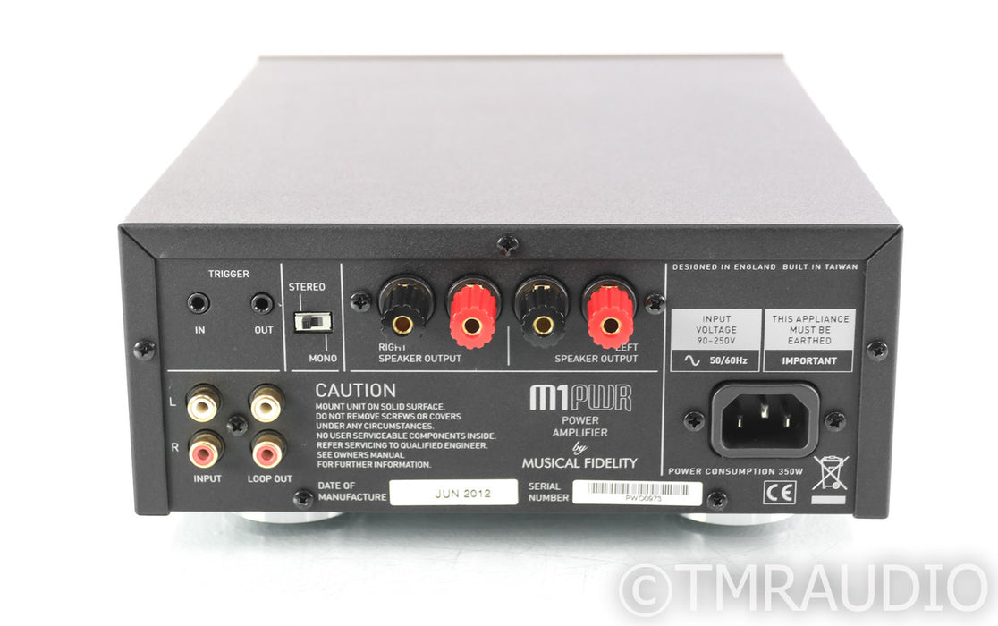 Musical Fidelity M1PWR Stereo Power Amplifier; M-1 PWR; Black