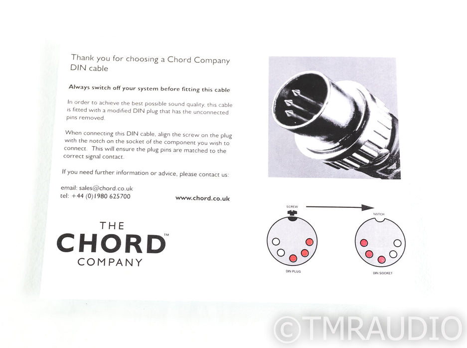 The Chord Company Sarum Super Aray 3-PIN DIN Power Cable; 1m Chord