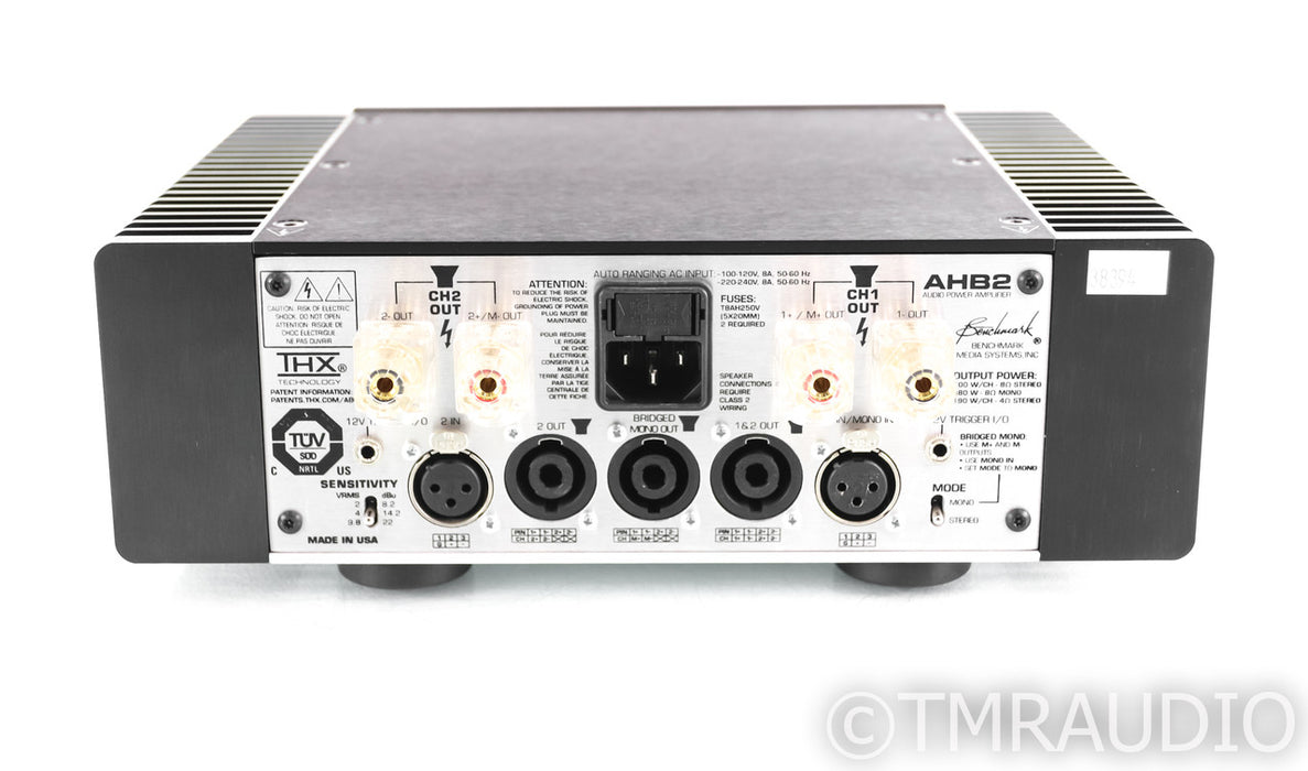 Benchmark AHB2 Stereo Power Amplifier; Black