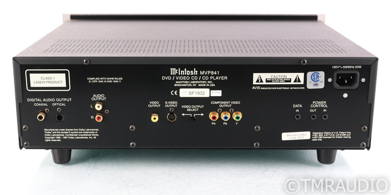 McIntosh MVP841 DVD / CD Player; MVP-481; Black (No Remote)